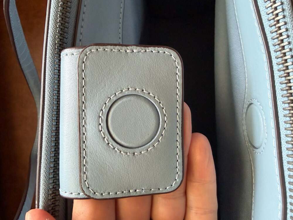 Coach Nina Tote Croc Purse in Light Blue - Picture 8 of 9